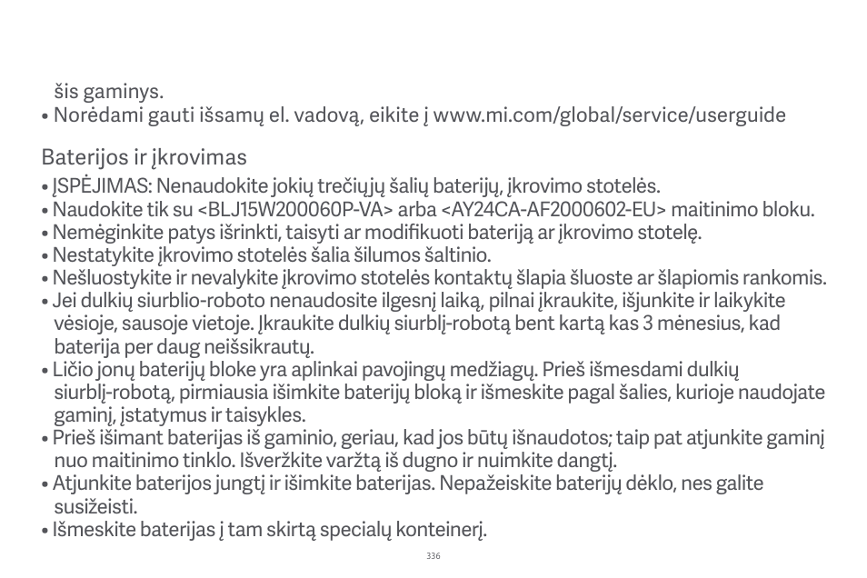 Xiaomi Robot Vacuum E10 User Manual | Page 337 / 438