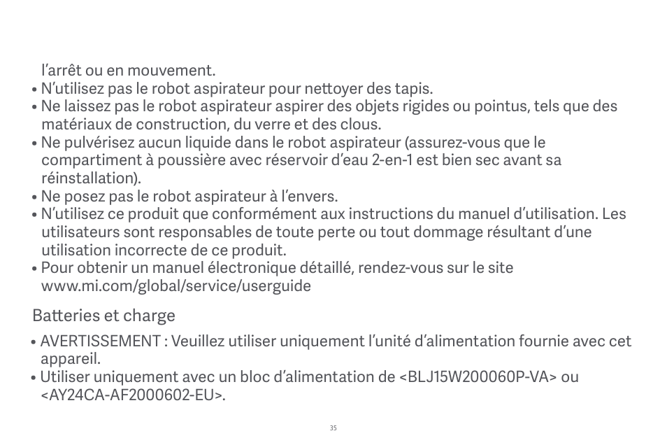 Xiaomi Robot Vacuum E10 User Manual | Page 36 / 438