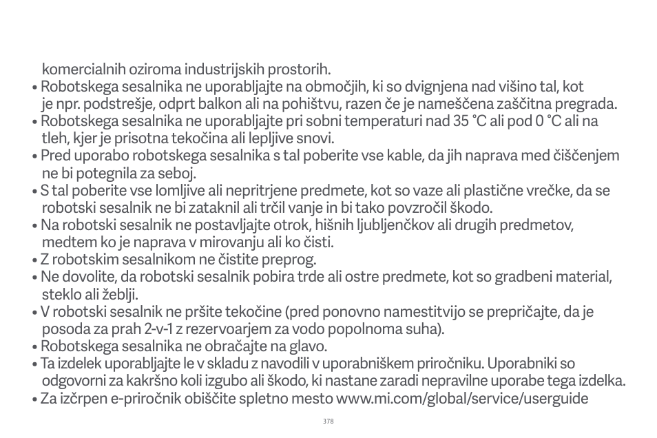 Xiaomi Robot Vacuum E10 User Manual | Page 379 / 438