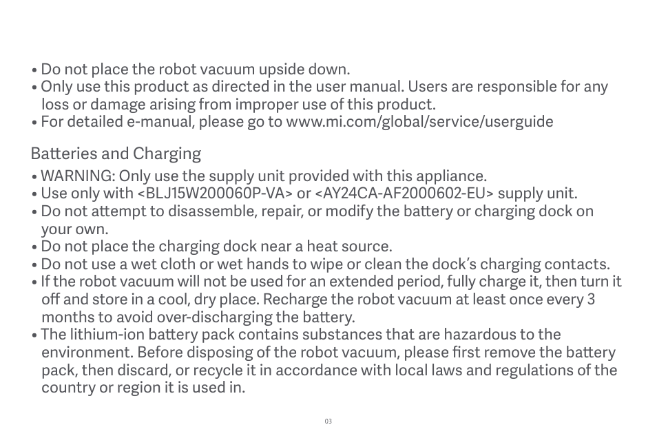 Xiaomi Robot Vacuum E10 User Manual | Page 4 / 438