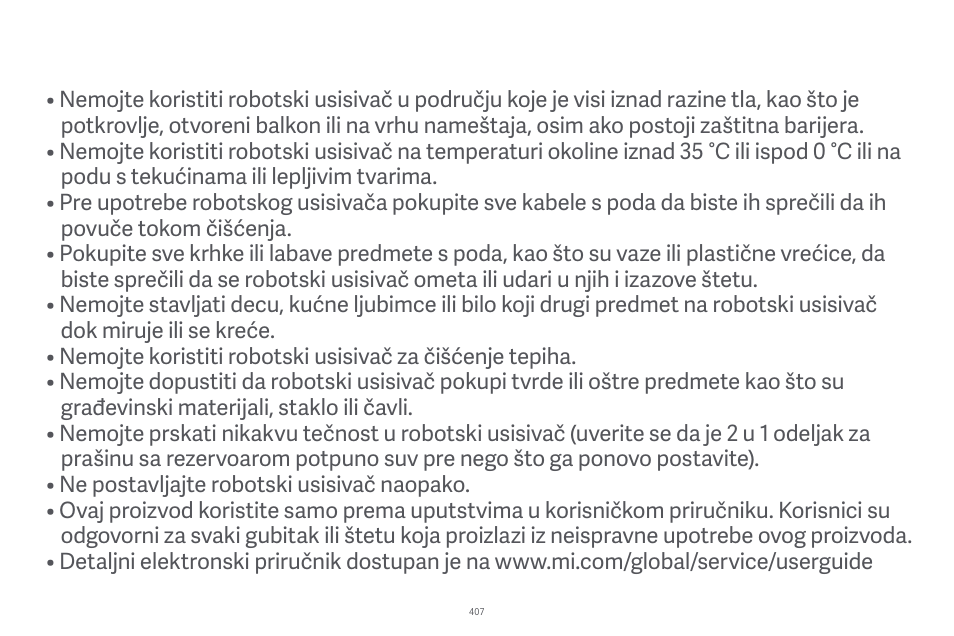 Xiaomi Robot Vacuum E10 User Manual | Page 408 / 438