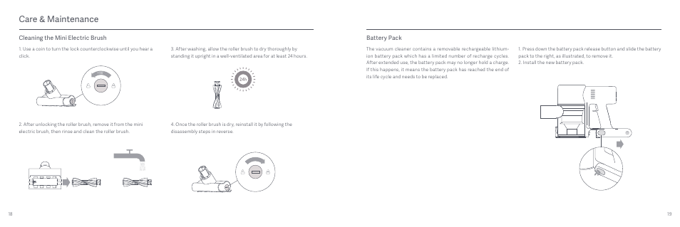 Care & maintenance | Xiaomi Mi Vacuum Cleaner G9 User Manual | Page 11 / 98