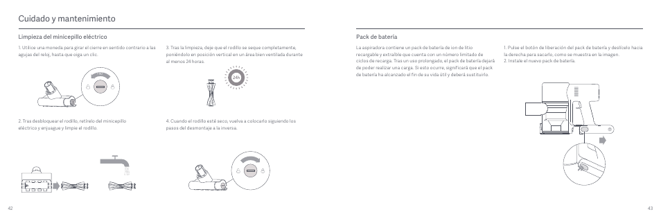 Cuidado y mantenimiento | Xiaomi Mi Vacuum Cleaner G9 User Manual | Page 23 / 98