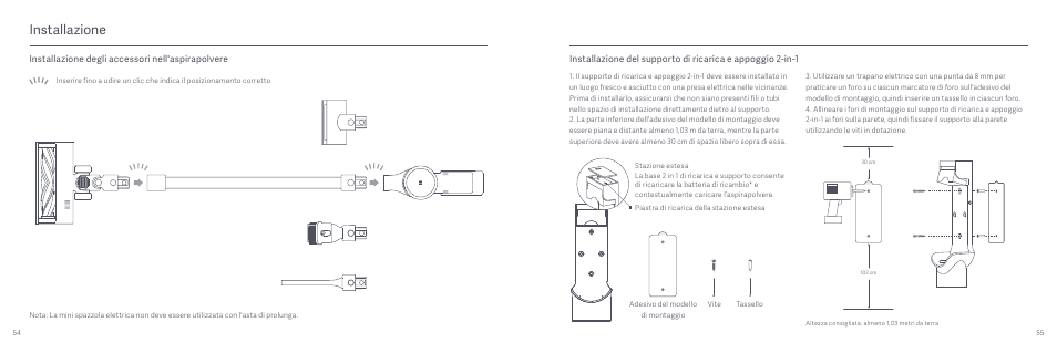 Installazione, Installazione degli accessori nell'aspirapolvere | Xiaomi Mi Vacuum Cleaner G9 User Manual | Page 29 / 98