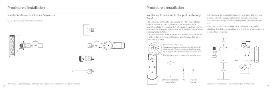 Procédure d’installation, Installation des accessoires sur l’aspirateur | Xiaomi Mi Vacuum Cleaner G9 User Manual | Page 41 / 98