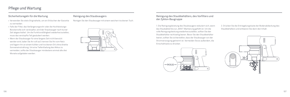 Pflege und wartung | Xiaomi Mi Vacuum Cleaner G9 User Manual | Page 55 / 98