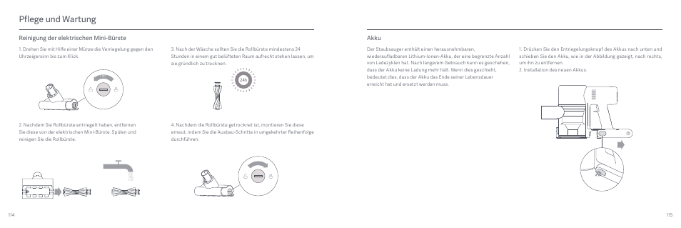 Pflege und wartung | Xiaomi Mi Vacuum Cleaner G9 User Manual | Page 59 / 98