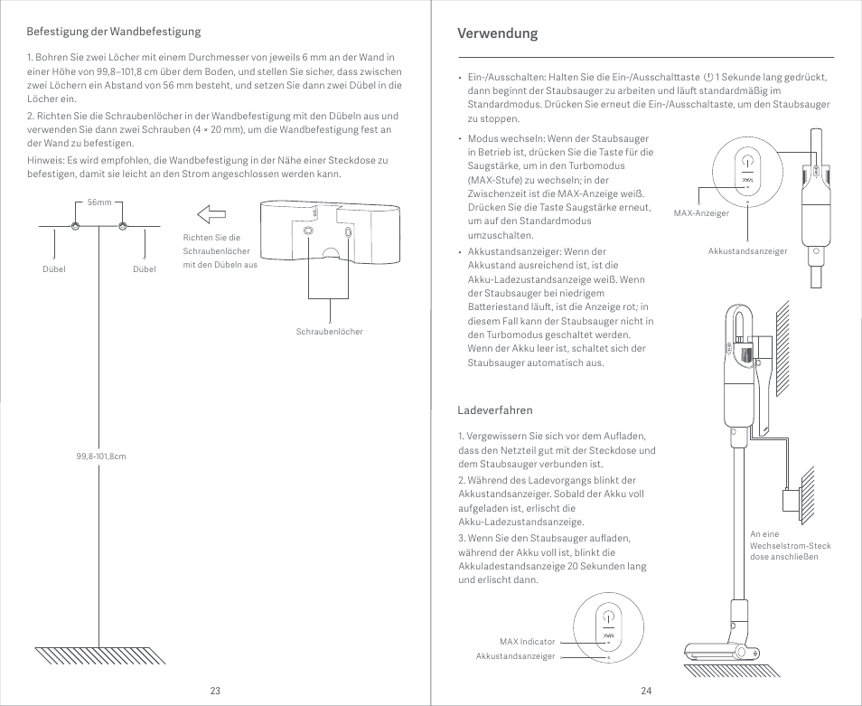 Verwendung | Xiaomi Mi Vacuum Cleaner Light User Manual | Page 13 / 74