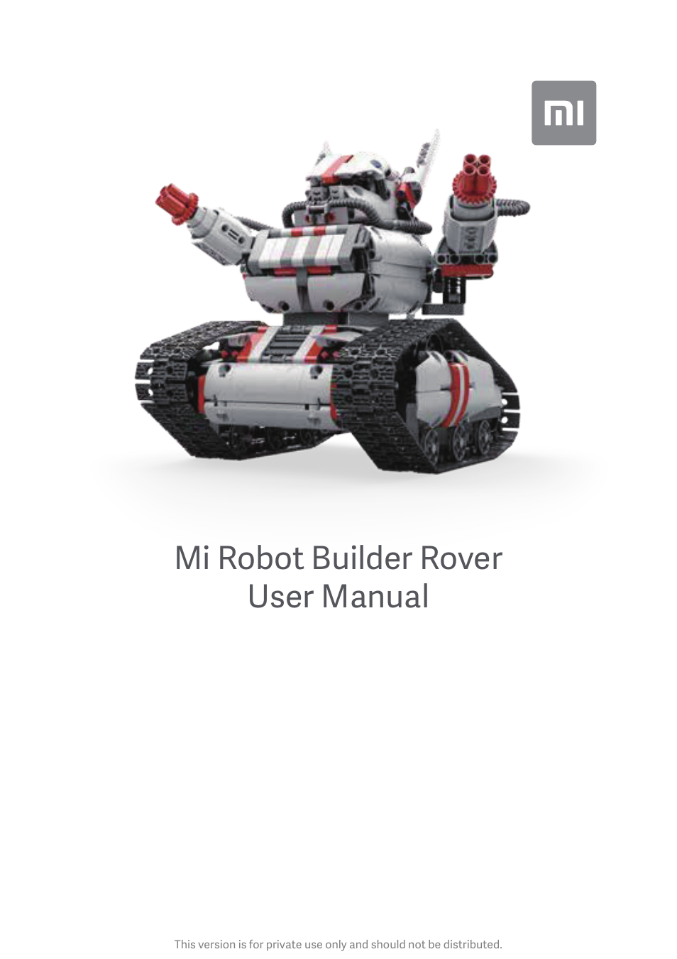 Xiaomi Mi Robot Builder Rover User Manual | 8 pages