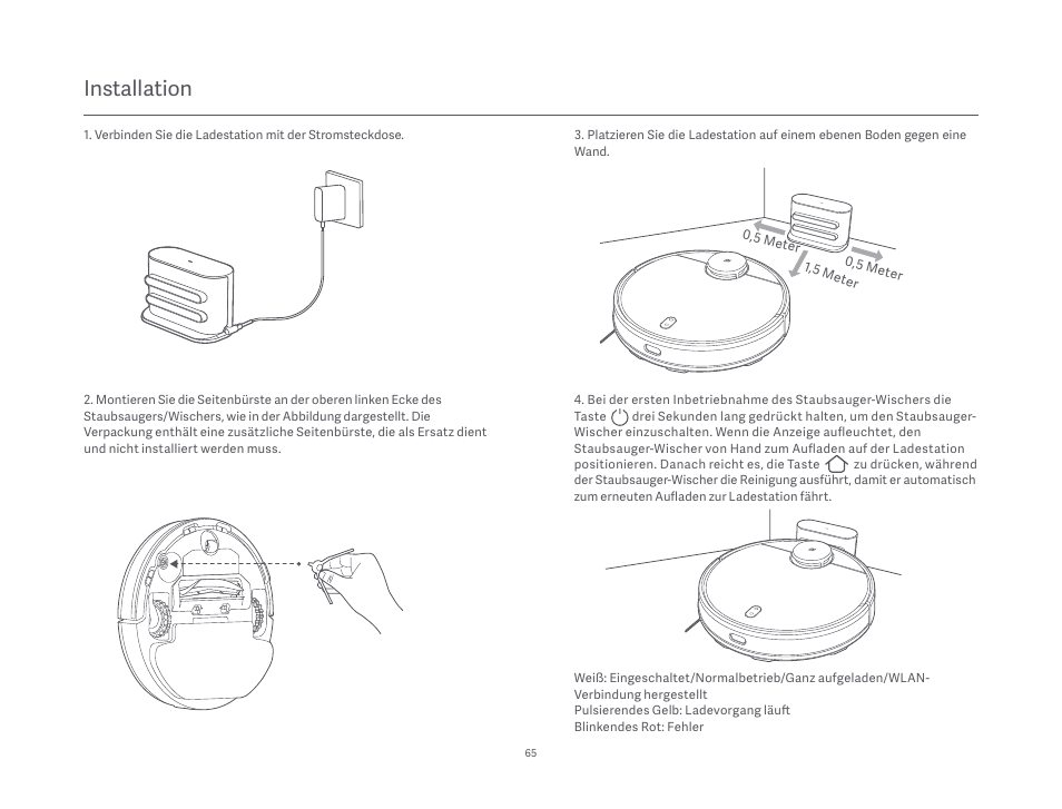 Installation | Xiaomi Mi Robot Vacuum-Mop P User Manual | Page 67 / 225