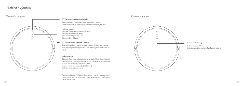 Přehled o výrobku, Vysavač s mopem | Xiaomi Mi Robot Vacuum-Mop User Manual | Page 137 / 182