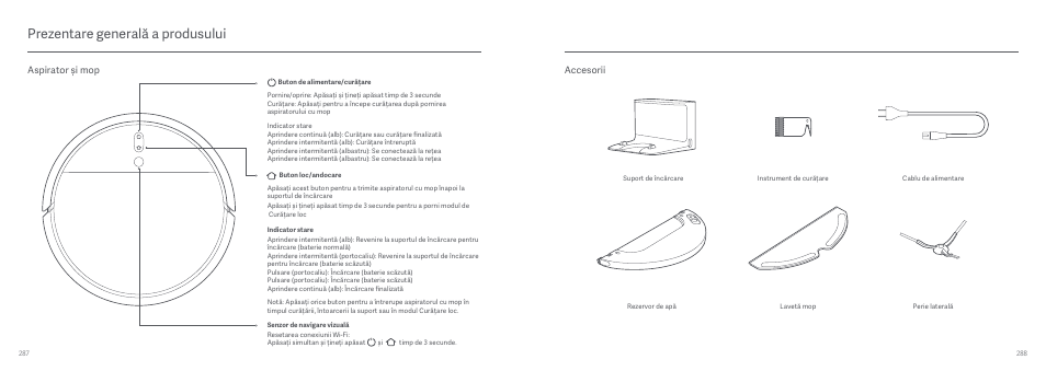 Prezentare generală a produsului, Accesorii aspirator și mop | Xiaomi Mi Robot Vacuum-Mop User Manual | Page 150 / 182