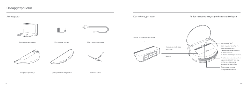 Обзор устройства, Аксессуары | Xiaomi Mi Robot Vacuum-Mop User Manual | Page 63 / 182