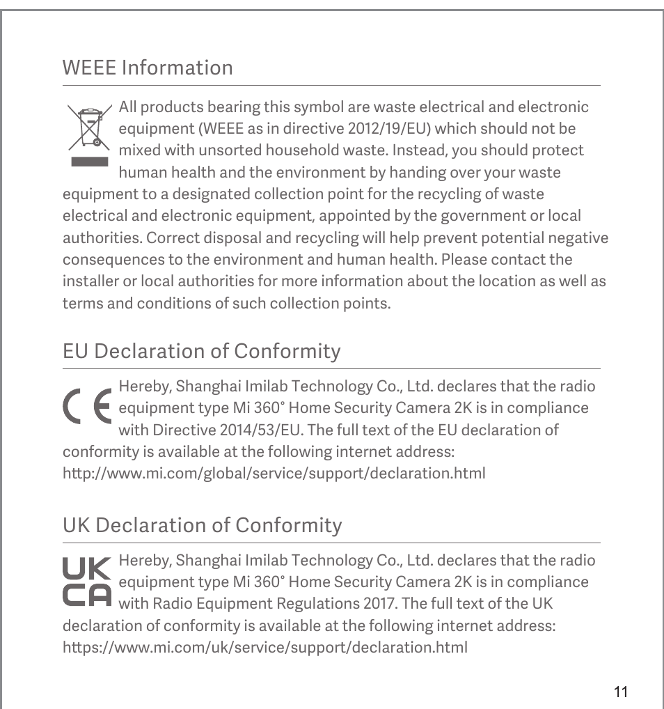 Xiaomi Mi 360° User Manual | Page 12 / 169