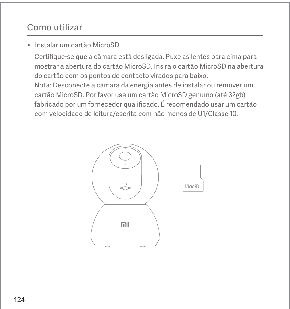 Como utilizar | Xiaomi Mi 360° User Manual | Page 125 / 169