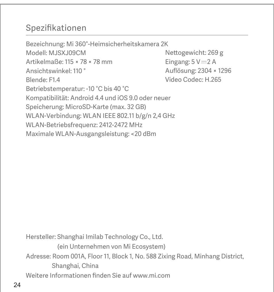 Xiaomi Mi 360° User Manual | Page 25 / 169