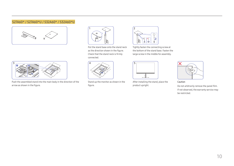 Samsung S27A600UUN 27" 16:9 FreeSync QHD HDR IPS Monitor User Manual | Page 10 / 47