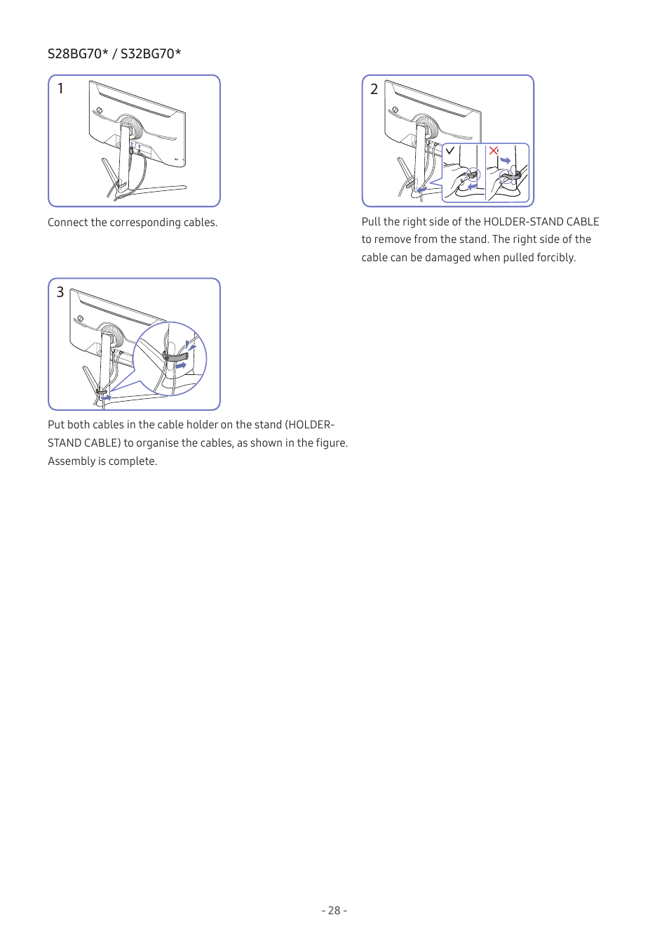 Samsung Odyssey G70B 28" 4K HDR 144 Hz Gaming Monitor User Manual | Page 28 / 49