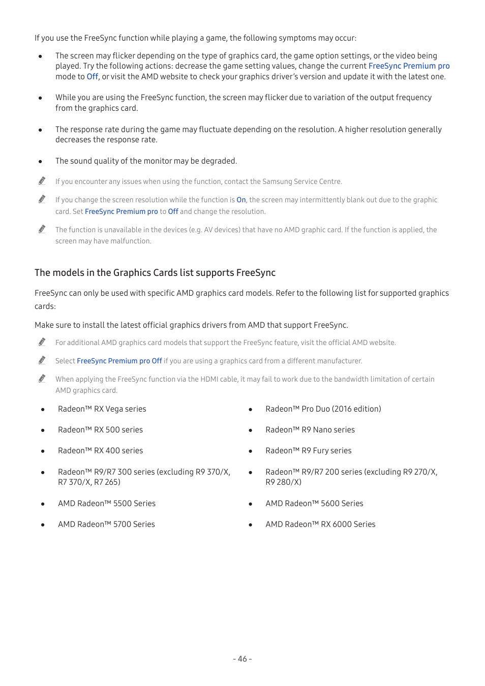 Samsung Odyssey G70B 28" 4K HDR 144 Hz Gaming Monitor User Manual | Page 46 / 49