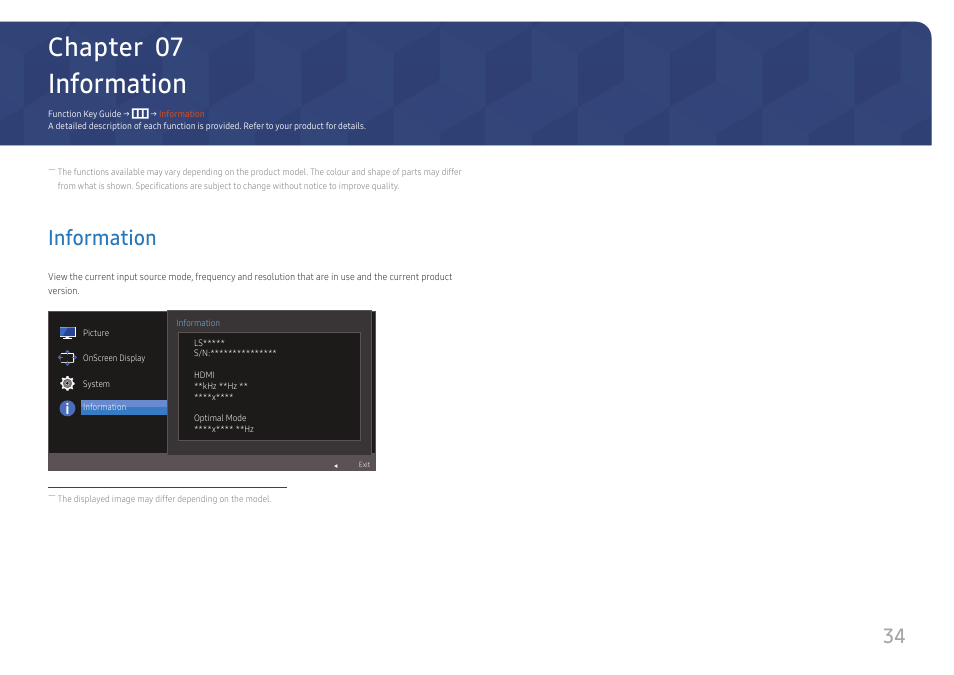 Information, Information 34, Chapter 07 | Samsung SR35 S27R356FHN 27" 16:9 FreeSync IPS Monitor User Manual | Page 34 / 44