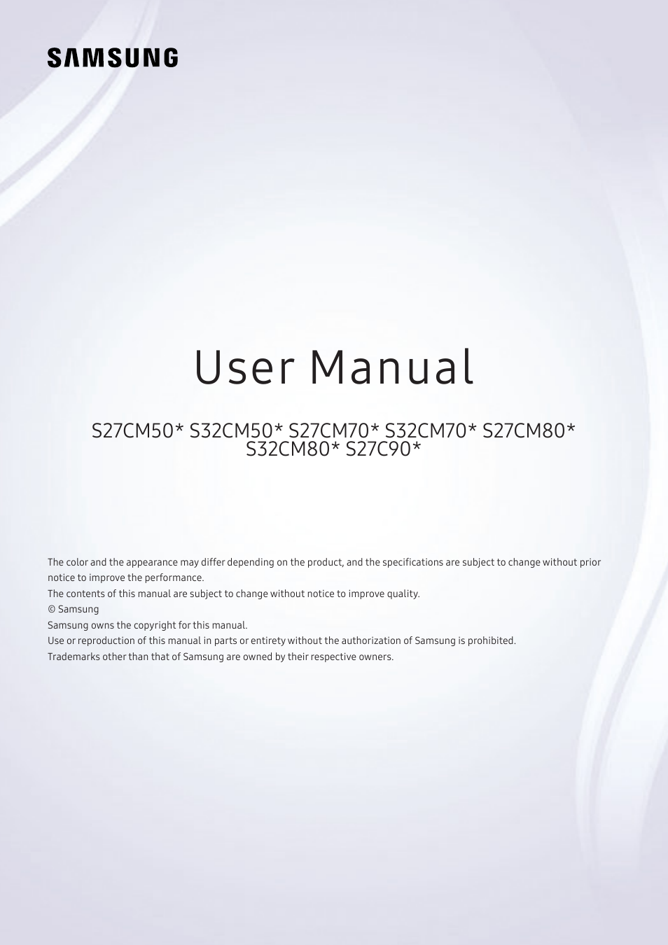 Samsung M50C 32" HDR Smart Monitor (Black) User Manual | 35 pages