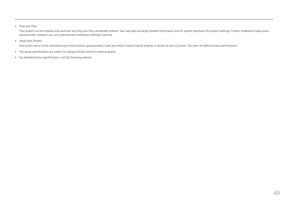 Samsung G52A 32" 16:9 165 Hz IPS Gaming Monitor User Manual | Page 49 / 57