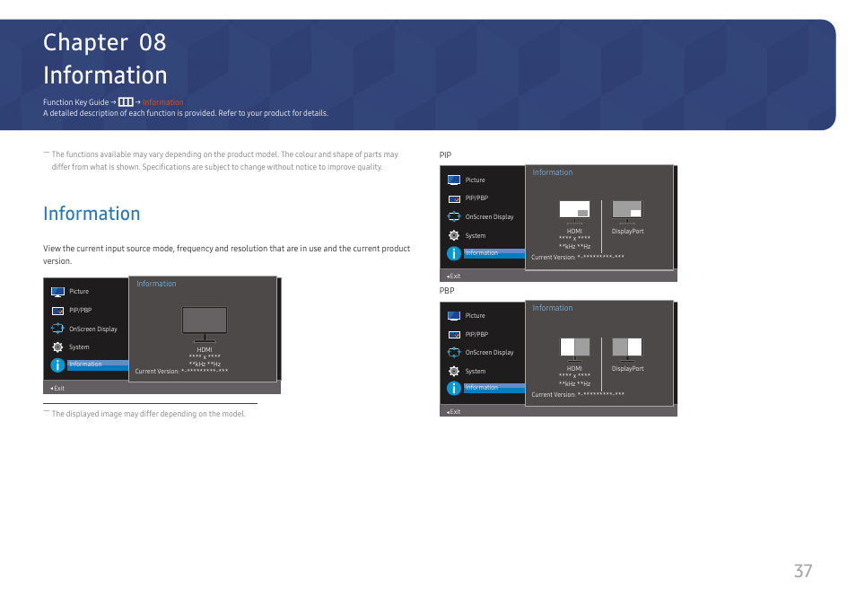 Information, Information 37, Chapter 08 | Samsung ViewFinity UR50 28" 16:9 4K HDR FreeSync IPS Monitor User Manual | Page 37 / 46