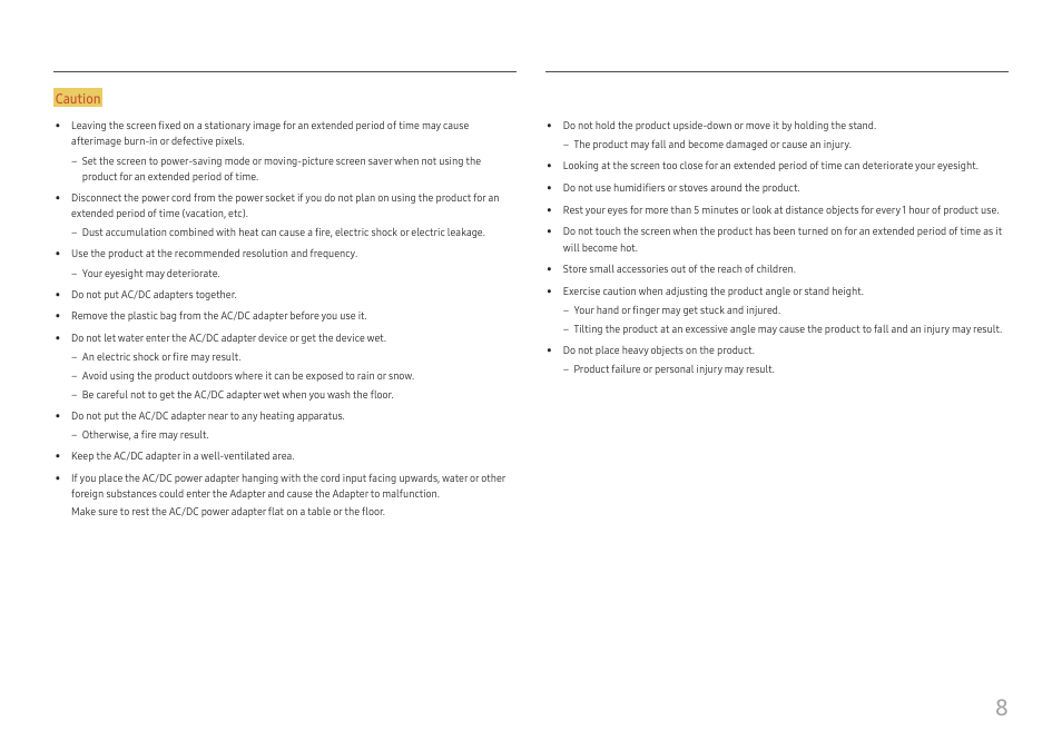 Samsung ViewFinity UR50 28" 16:9 4K HDR FreeSync IPS Monitor User Manual | Page 8 / 46