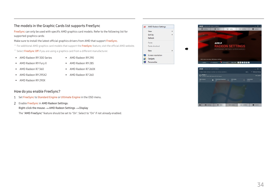 Samsung 390 Series C24F390 24" 16:9 Curved FreeSync LCD Monitor User Manual | Page 34 / 46