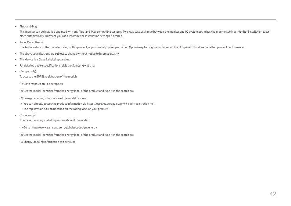 Samsung 390 Series C24F390 24" 16:9 Curved FreeSync LCD Monitor User Manual | Page 42 / 46