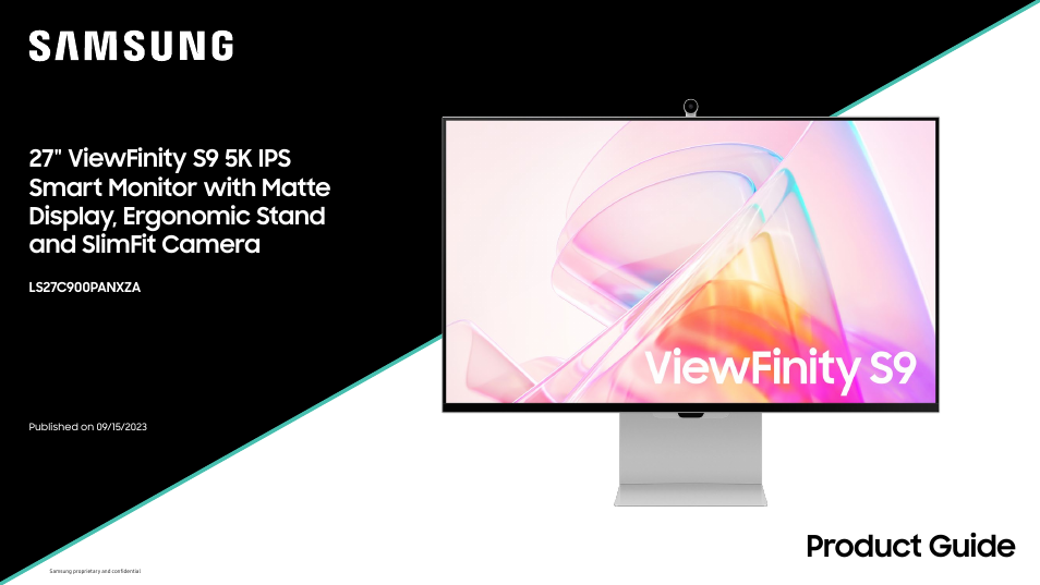 Samsung ViewFinity S9 27" 5K HDR Monitor with Webcam User Manual | 32 pages