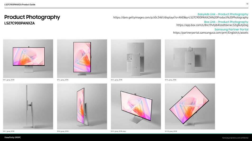Product photography | Samsung ViewFinity S9 27" 5K HDR Monitor with Webcam User Manual | Page 14 / 32