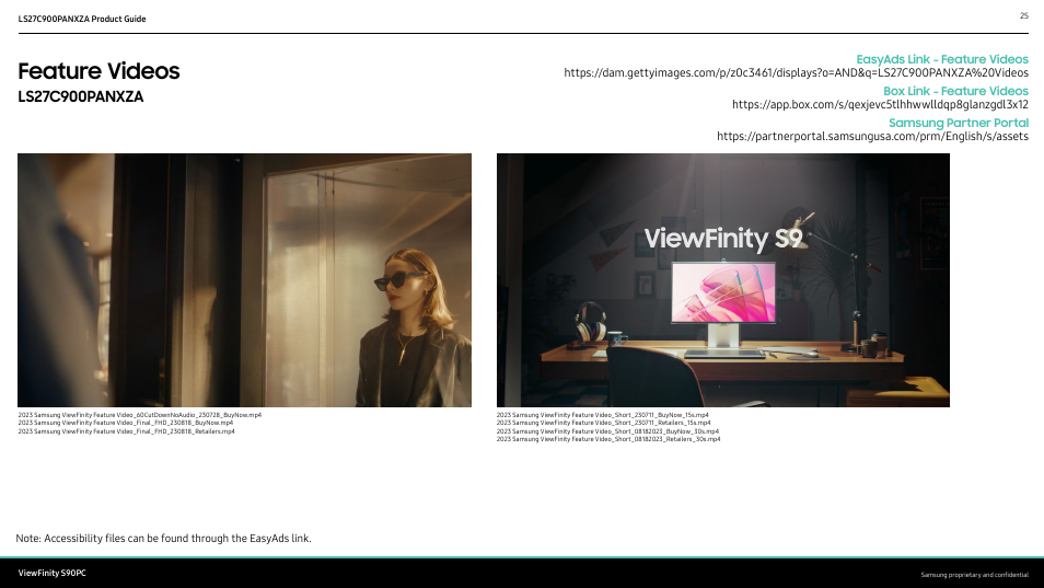 Feature videos | Samsung ViewFinity S9 27" 5K HDR Monitor with Webcam User Manual | Page 25 / 32