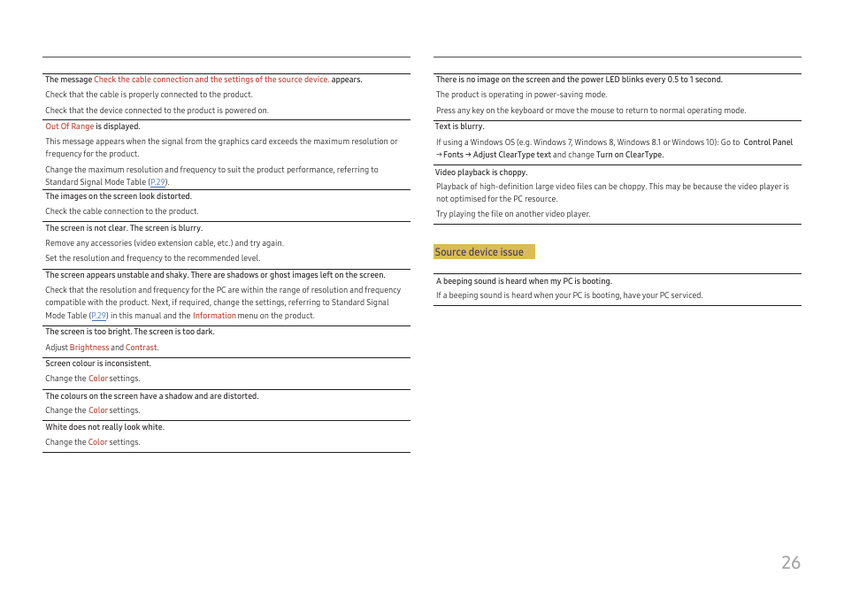 Samsung S24A310NHN 24" 16:9 VA Monitor User Manual | Page 26 / 32