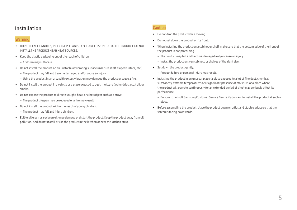 Installation | Samsung S24A310NHN 24" 16:9 VA Monitor User Manual | Page 5 / 32