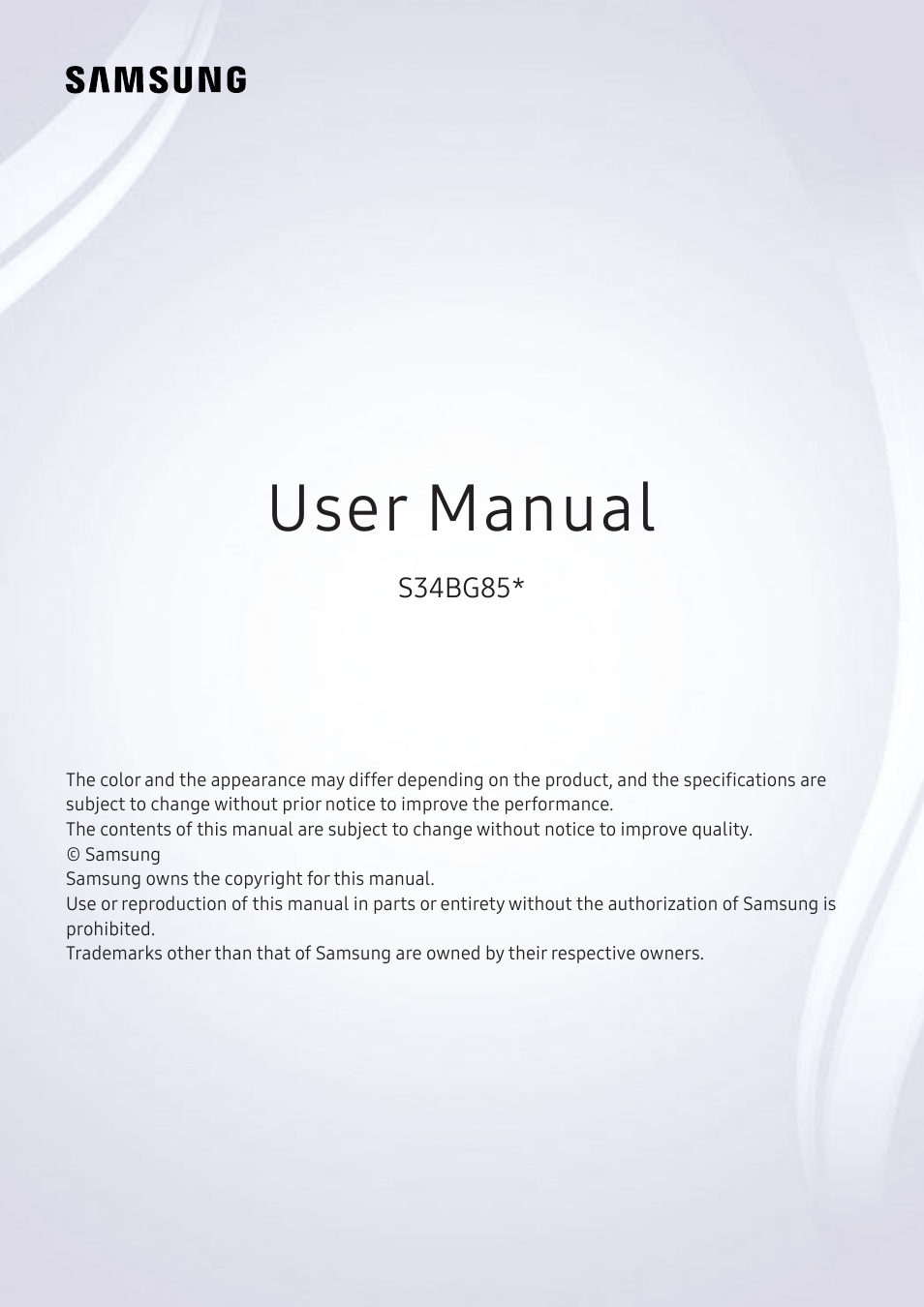 Samsung Odyssey OLED G8 34" 1440p HDR 175 Hz Curved Ultrawide Gaming Monitor (Silver) User Manual | 35 pages