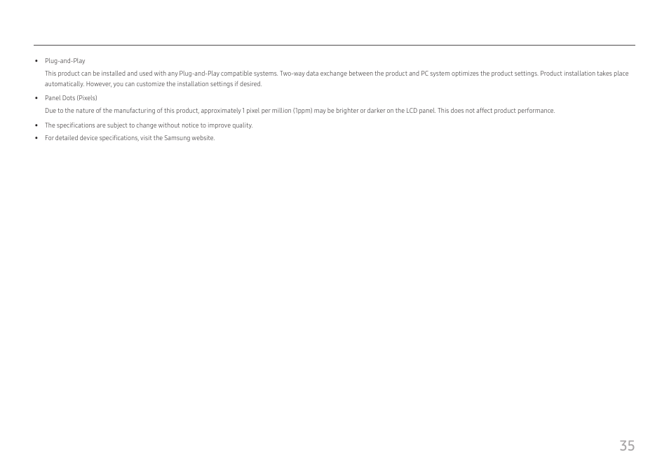 Samsung LS27A400UJNXZA 27" IPS Monitor User Manual | Page 35 / 39