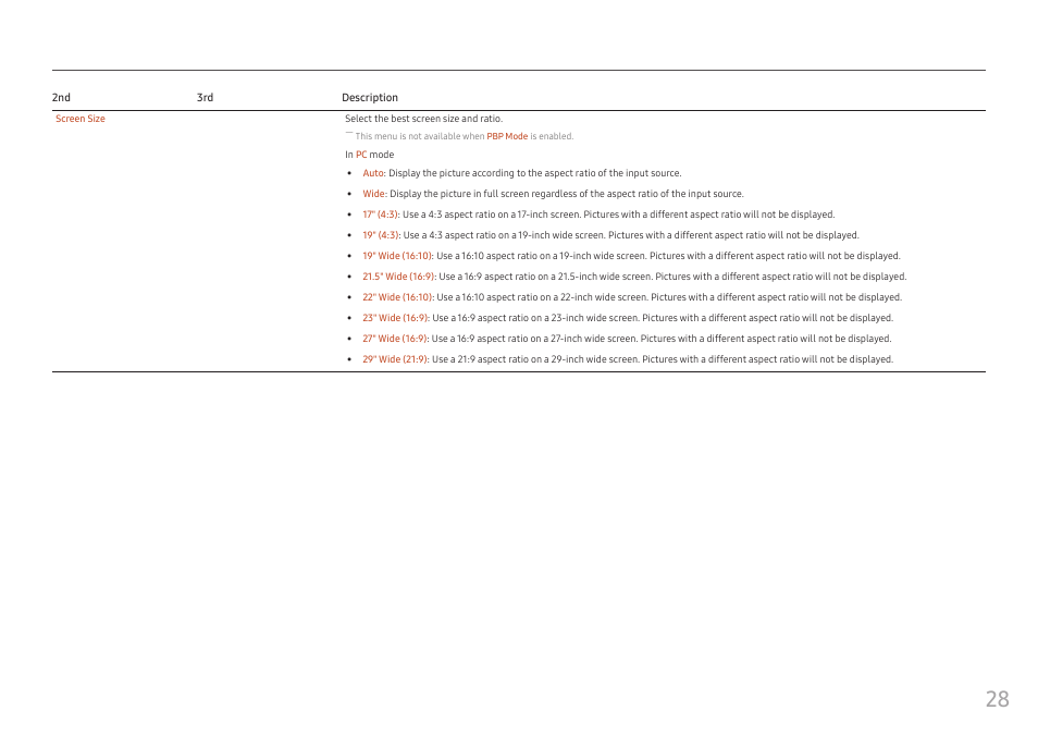 Samsung S95UA 49" 1440p HDR 120 Hz Curved Ultrawide Monitor User Manual | Page 28 / 45