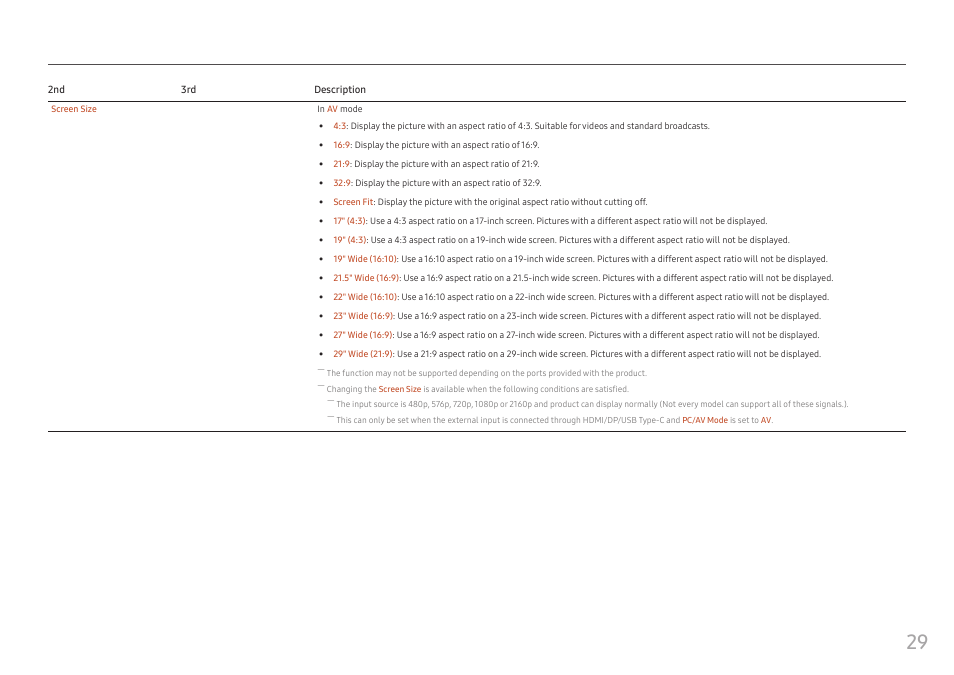 Samsung S95UA 49" 1440p HDR 120 Hz Curved Ultrawide Monitor User Manual | Page 29 / 45