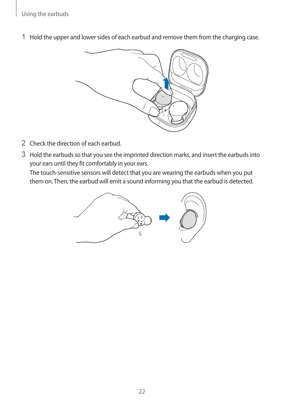 Samsung Galaxy Buds2 Pro Noise-Canceling True Wireless In-Ear Headphones (Graphite) User Manual | Page 22 / 55