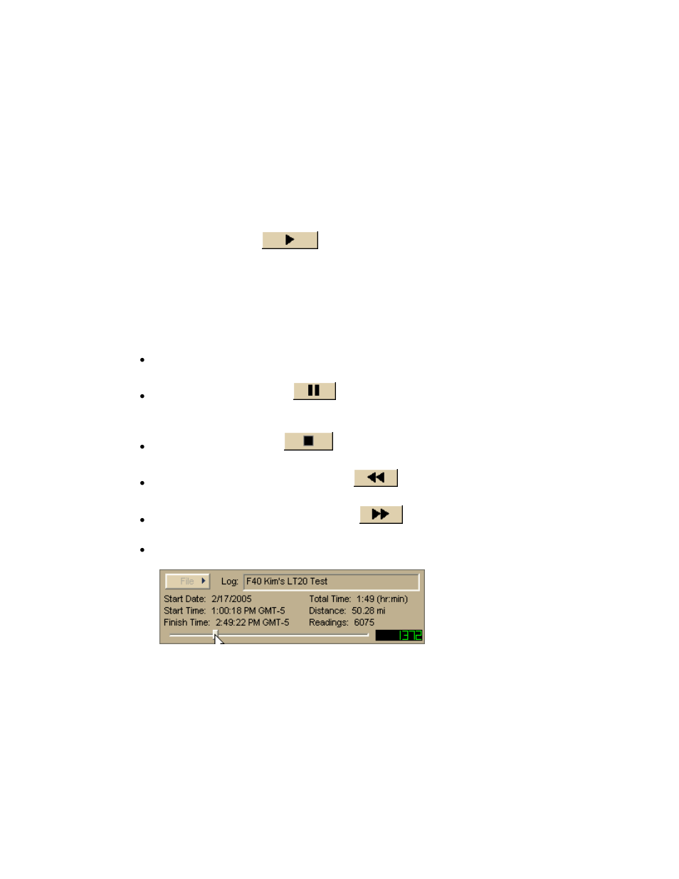Previewing a gps log file | DeLorme 6 User Manual | Page 344 / 437