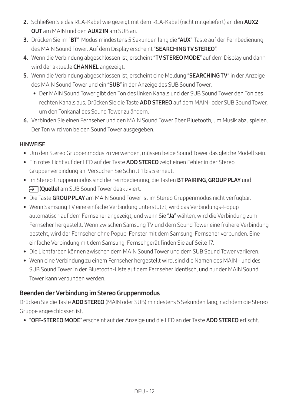 Samsung MX-T50 Giga Party 500W Wireless Speaker User Manual | Page 136 / 512