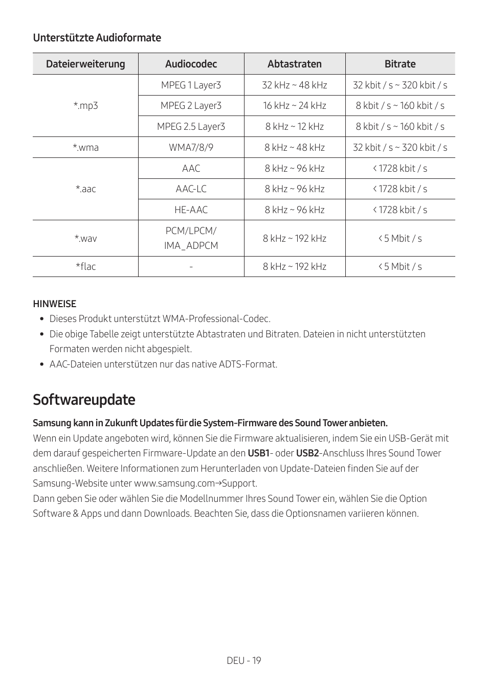 Softwareupdate | Samsung MX-T50 Giga Party 500W Wireless Speaker User Manual | Page 143 / 512