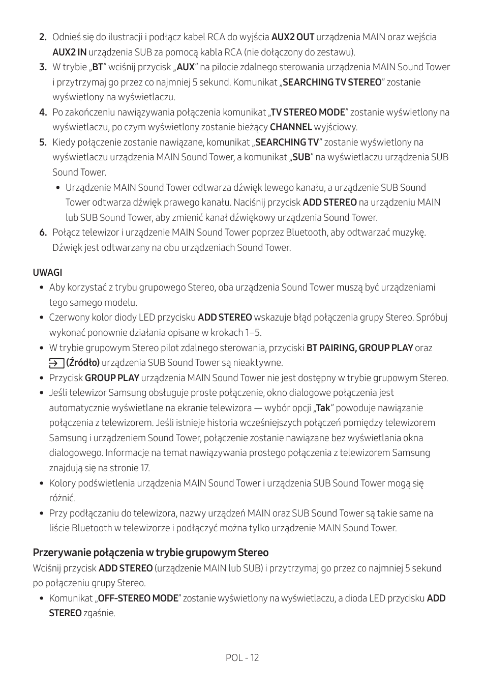 Samsung MX-T50 Giga Party 500W Wireless Speaker User Manual | Page 376 / 512