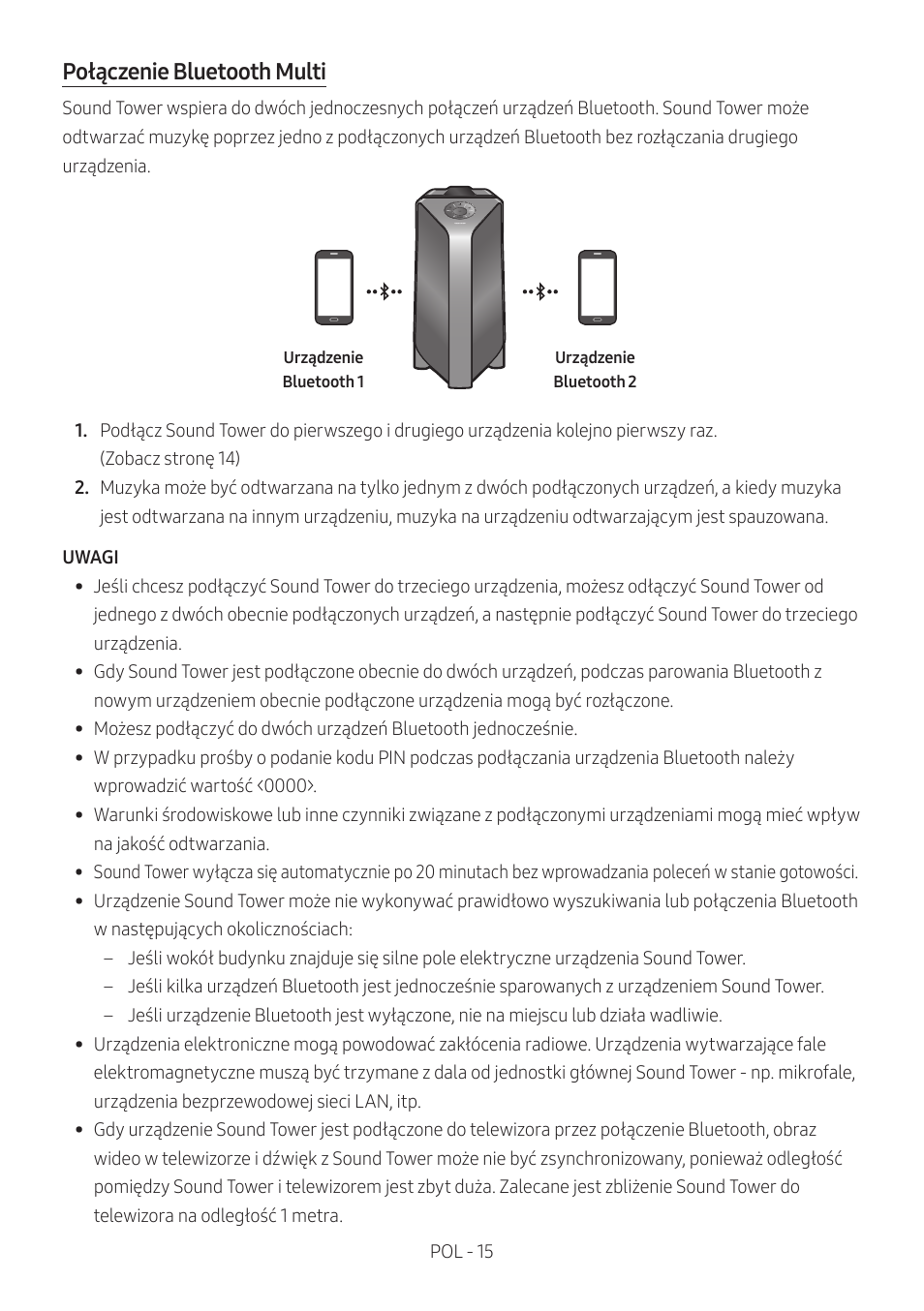 Połączenie bluetooth multi | Samsung MX-T50 Giga Party 500W Wireless Speaker User Manual | Page 379 / 512