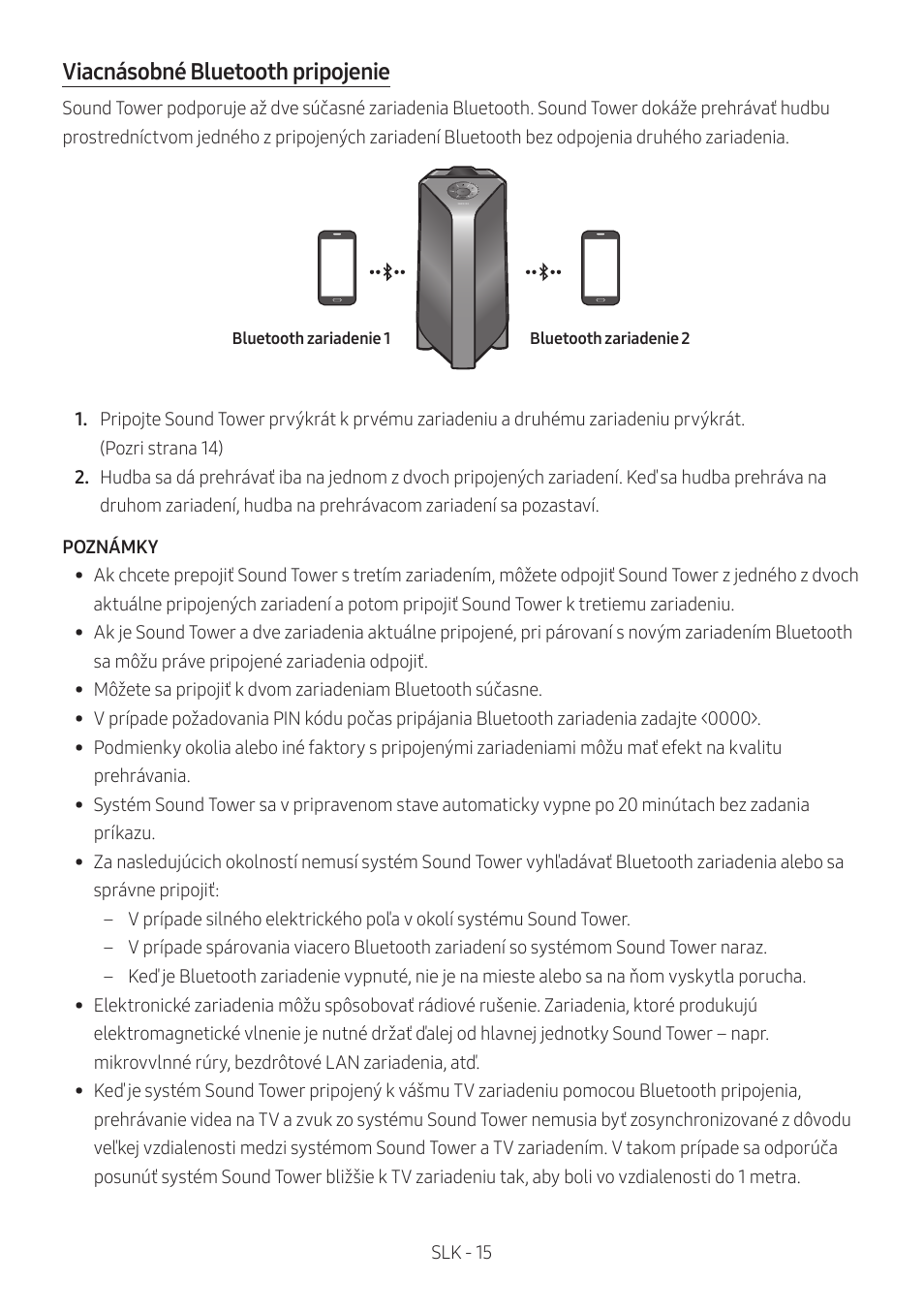 Viacnásobné bluetooth pripojenie | Samsung MX-T50 Giga Party 500W Wireless Speaker User Manual | Page 469 / 512