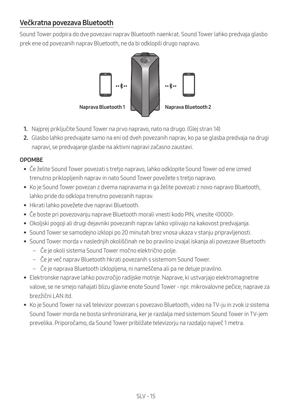 Večkratna povezava bluetooth | Samsung MX-T50 Giga Party 500W Wireless Speaker User Manual | Page 499 / 512