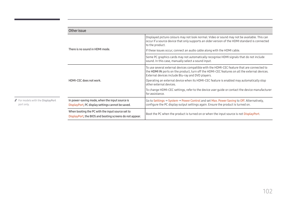 Samsung QHC Series 43" 4K UHD Commercial Monitor User Manual | Page 102 / 108