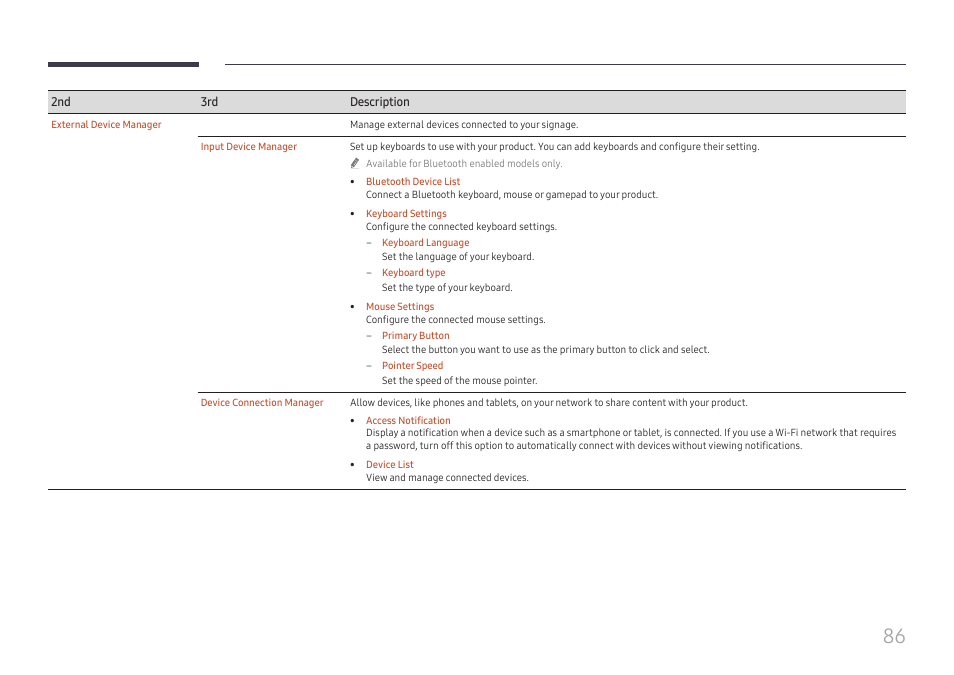 Samsung QHC Series 43" 4K UHD Commercial Monitor User Manual | Page 86 / 108