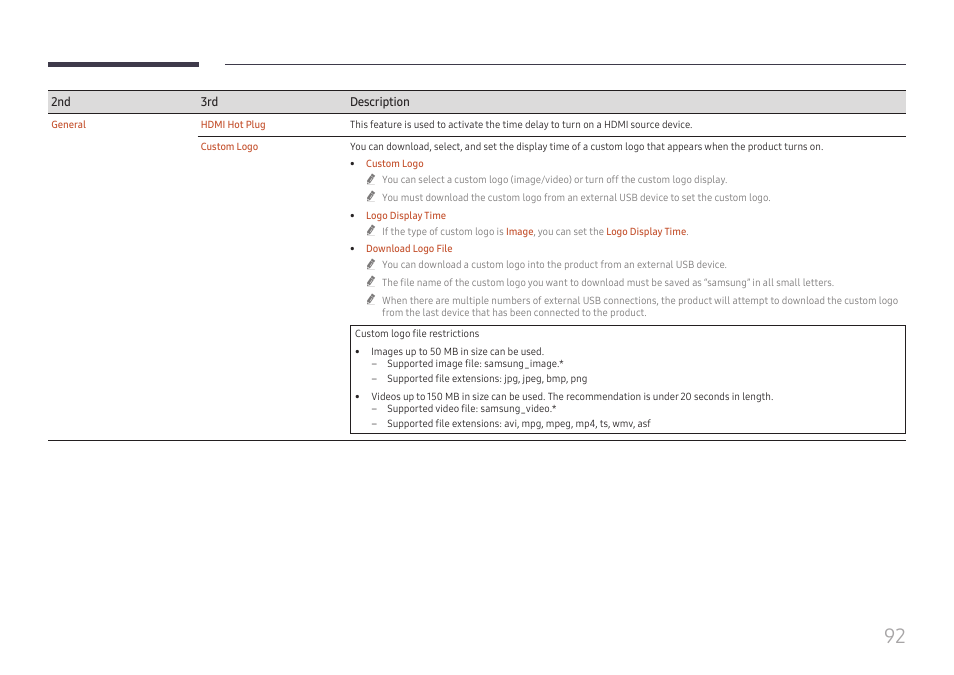 Samsung QHC Series 43" 4K UHD Commercial Monitor User Manual | Page 92 / 108